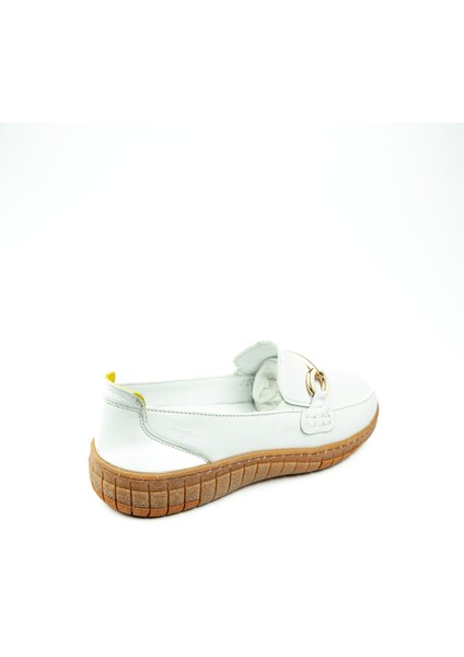 078 Beyaz Deri Kadın Günlük Ayakkabı fırsatları