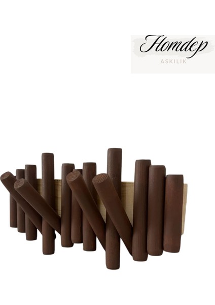 Duvar Askılığı Elbise Askılığı Portmanto Duvara Monte Askılık Bohem Iskandinav Model Acı Kahve