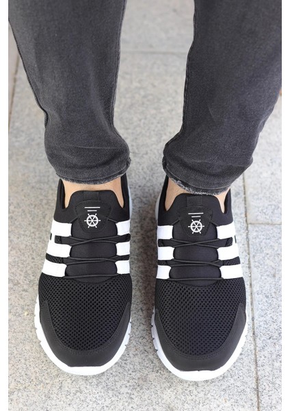 Yamal Erkek Siyah Beyaz Garantili Günlük Rahat Kolay Giyilebilir Hafif Taban Yürüyüş Spor Ayakkabı YAMAL-5937 modelleri