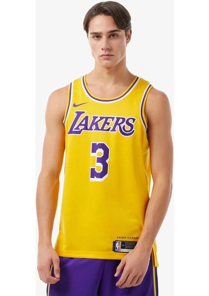 Dri Fit Los Angeles Lakers Icon Edition Erkek Forma Atlet Sarı