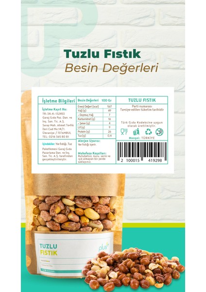 Tuzlu Fıstık 200 Gr fiyatları