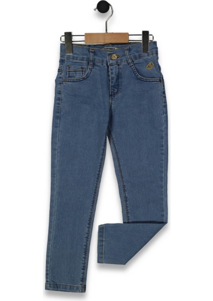 Cep Nakışlı Erkek Jeans Pantolon