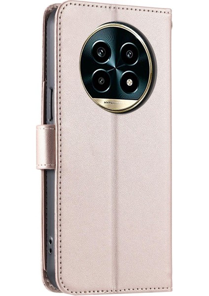Realme 13+ 5g Global Için Halka Tokalı Deri Kılıf (Yurt Dışından)