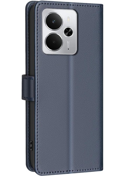 Litchi Doku Rfıd Pu Kılıf Realme 14 5g Global (Yurt Dışından)