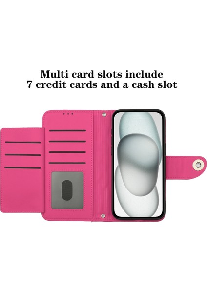 Realme 13 Pro / 13 Pro+ 5g Için Eşkenar Dörtgen Dokulu Deri Kılıf (Yurt Dışından)