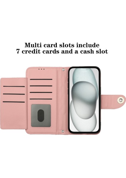Realme 13 Pro / 13 Pro+ 5g Için Eşkenar Dörtgen Dokulu Deri Kılıf (Yurt Dışından)