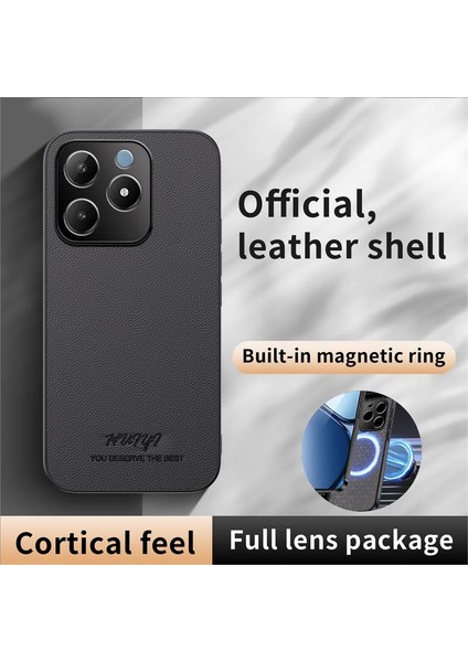 Realme C63 / C61 4g Için Huıyı Deri Manyetik Telefon Kılıfı (Yurt Dışından)