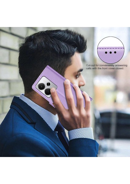 Litchi Doku Rfıd Pu Kılıf Realme 14 5g Global (Yurt Dışından) indirimleri