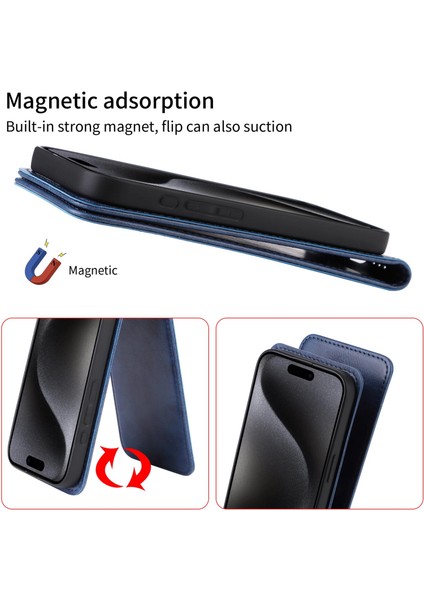 Realme 14 Pro Lite / 13 Pro Global Için Dikey Kapaklı Kılıf (Yurt Dışından)