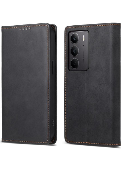Realme C75 / Realme 14X Için Manyetik Rfıd Pu Kılıf (Yurt Dışından)