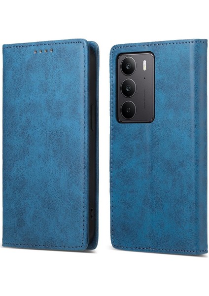 Realme C75 / Realme 14X Için Manyetik Rfıd Pu Kılıf (Yurt Dışından)