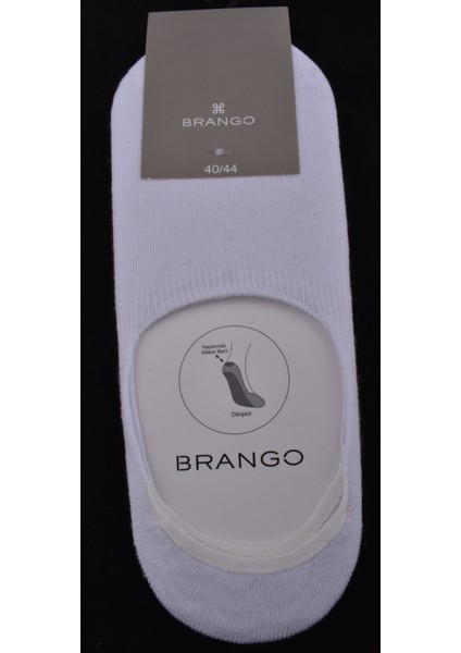 BRG-99003 Yazlık 3 Lü Çorap/beyaz/40-44