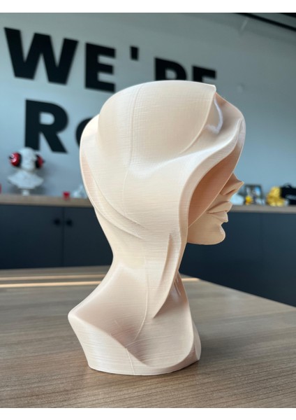 Soyut Kadın Yüzü Heykeli Ten Rengi 24 cm Dekoratif Kadın Büst Ev Ofis Dekor fırsatları