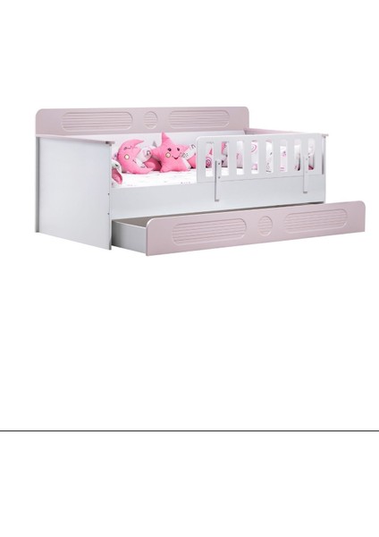 Yavrulu Karyola, Flora Yavrulu Montessori Karyola - Pembe + 2 Adet Comfort Yatak