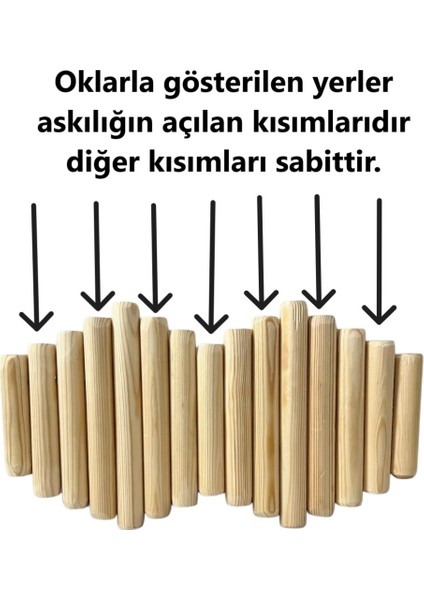 Duvar Askılığı Elbise Askılığı Portmanto Duvara Monte Askılık Iskandinav Model Açık Ceviz