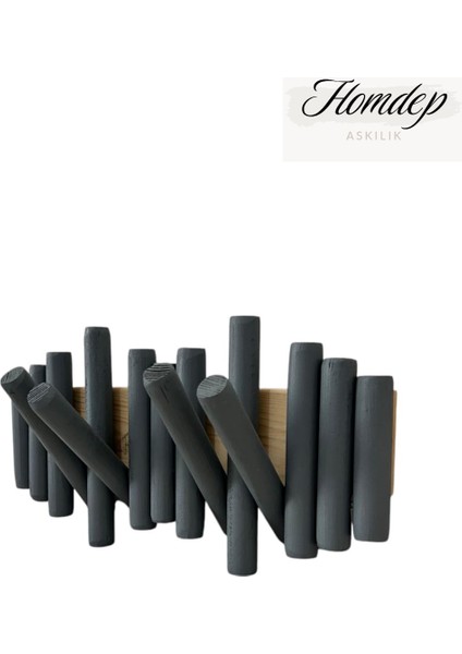 Duvar Askılığı Elbise Askılığı Portmanto Duvara Monte Askılık Iskandinav Model Gri