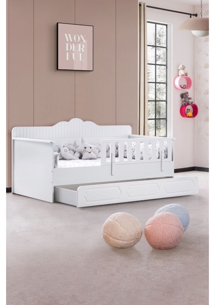 Yavrulu Karyola, Flower Yavrulu Montessori Karyola - Beyaz + 2 Adet Comfort Yatak fiyatları