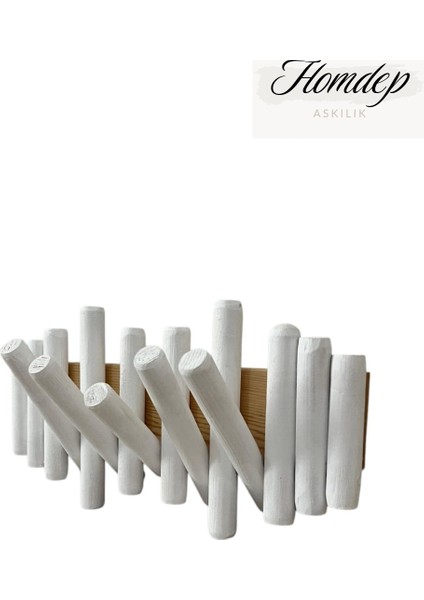 Duvar Askılığı Elbise Askılığı Portmanto Duvara Monte Askılık Iskandinav Model Beyaz