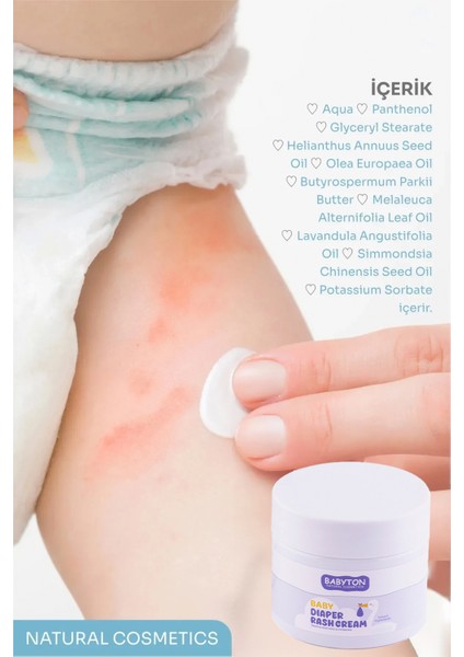 Doğal Içerikli Bebek Pişik Kremi 50 ml