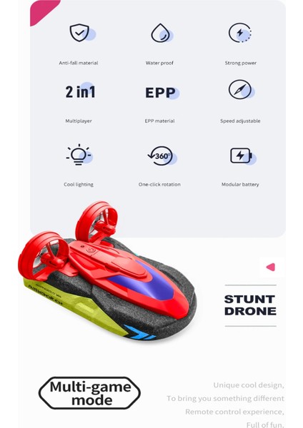 Hem Suda Hem Karada Kullanılabilen Stunt Drift Rc Tekne Oyuncak 2.4ghz Uzaktan Kumandalı Araba Amfibi Drift Araba fırsatları