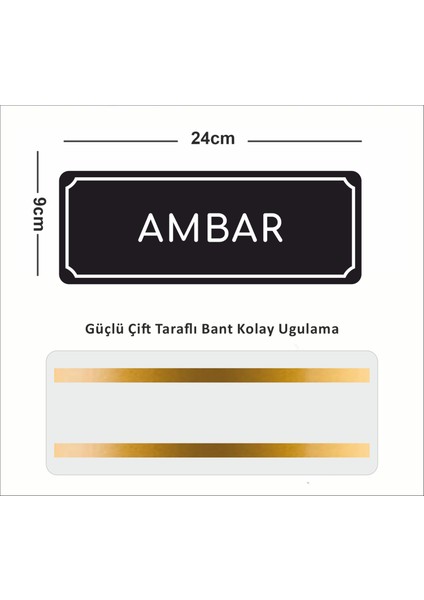 Ambar - Ofis Departman Kapı Isimliği, Yönlendirme Levhası 24X9 cm 4mm fiyatları