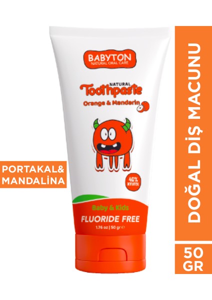 Doğal Portakal & Mandalina Diş Macunu Florürsüz 50 gr