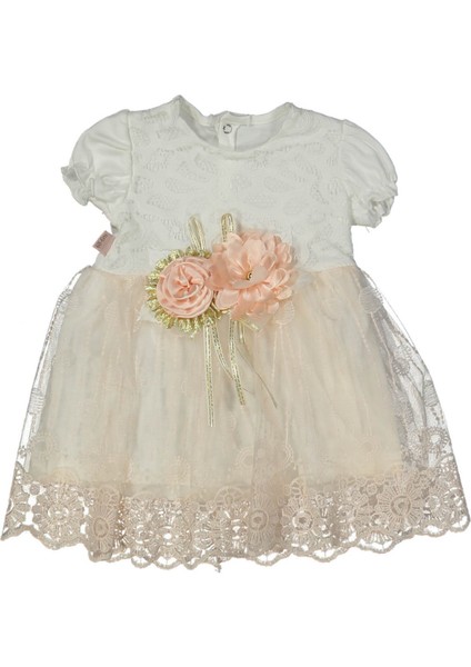 Çiçekli Tüllü Kız Elbise