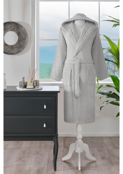 Woven Kapüşonlu Bornoz