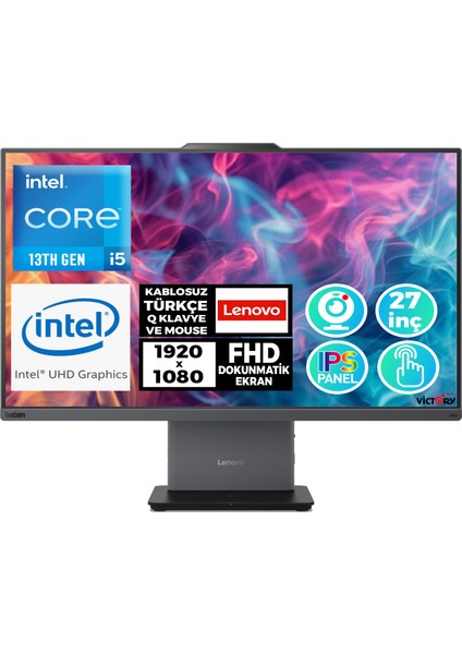 Thinkcentre Neo 50A I5-13420H 64GB 1tb SSD 27" Fhd W11P Dokunmatik All In One 12SA0015TR 013