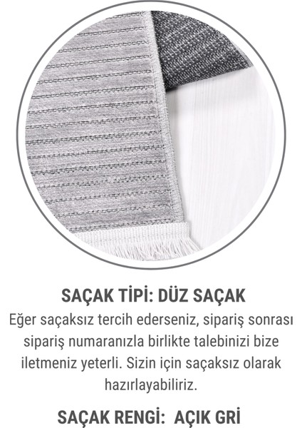 Lidya Gri Pamuk Dokuma Yumuşak Halı | Kaymaz Tabanlı, Kolay Temizlenen ve Modern Tasarımlı Kilim
