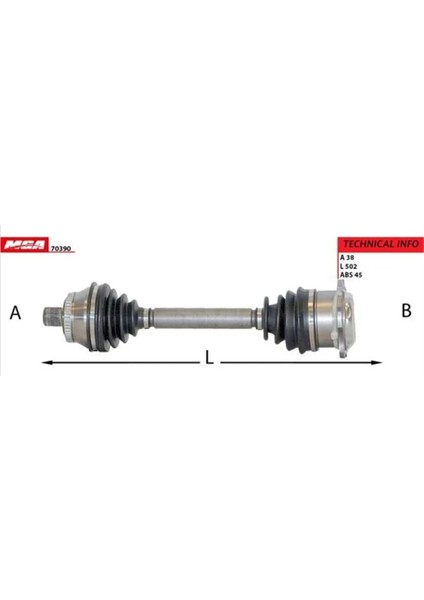 Volkswagen Passat 2001 - 2004 Arası Avf Motor Sağ Aks