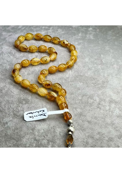 Doğaltaş Damla Kehribar Tesbih 30 cm