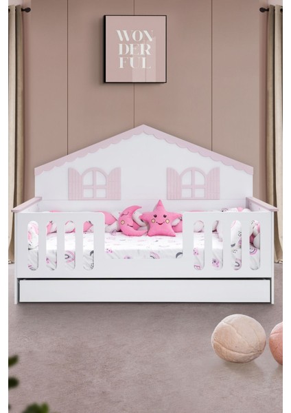 Poli Çocuk Odası Takımı, Poli Yavrulu Karyola, Flower 3 Kapaklı Dolap, Şifonyer - Pembe modelleri