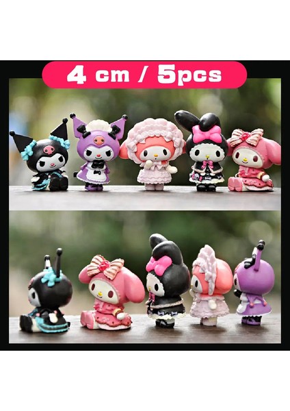 #20 Cosplay Tavşan Sanrio Figürinler Melodi Figürlerim Kuromi Gizem Kutu Model Oyuncaklar Anime Sevimli Cinnamoroll Twin Starscolor: No.4 Mix 4cm/boyut: 1 Set Kutu Yok (Yurt Dışından)
