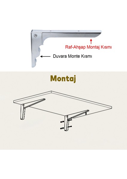 Metal Katlanır Raf Altı Ayağı Duvara Monteli Balkon Masası Sehpası Montajı 18 x 10 cm (1 Adet) fırsatları