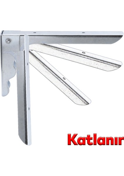 Metal Katlanır Raf Altı Ayağı Duvara Monteli Balkon Masası Sehpası Montajı 18 x 10 cm (2 Adet) fiyatları