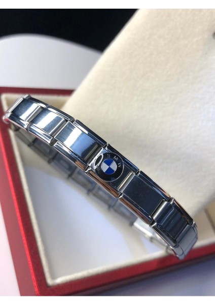 Erkek Kadın Çelik Bileklik - Bmw Logolu Italyan Charm Nomi fiyatları