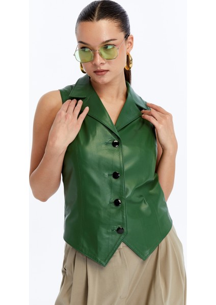 Kadın Hakiki Deri Yelek modelleri