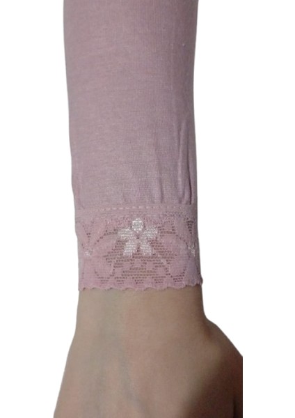 Pembe Dantelli Viskon Kolluk 40 cm fiyatları