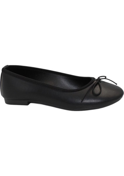 Siyah Cilt Tokalı Günlük Babet Ayakkabı