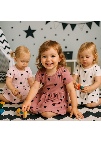 Kalpli Kız Çocuk Elbise