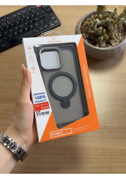 iPhone 15 Pro Max Standlı ve Magsafe Kılıf SOOCASE622