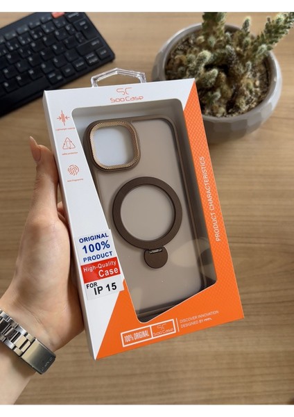 iPhone 15 Standlı ve Magsafe Kılıf SOOCASE622