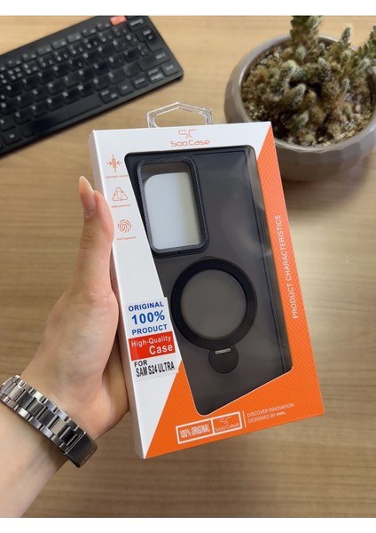 Samsung S24 Ultra Standlı ve Magsafe Kılıf SOOCASE622 indirimleri