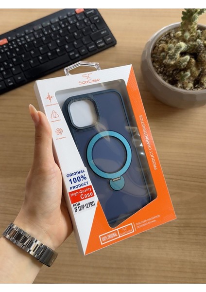 iPhone 12/12 Pro Standlı ve Magsafe Kılıf SOOCASE622