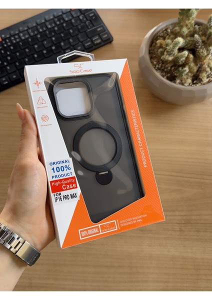 iPhone 16 Pro Max Standlı ve Magsafe Kılıf SOOCASE622