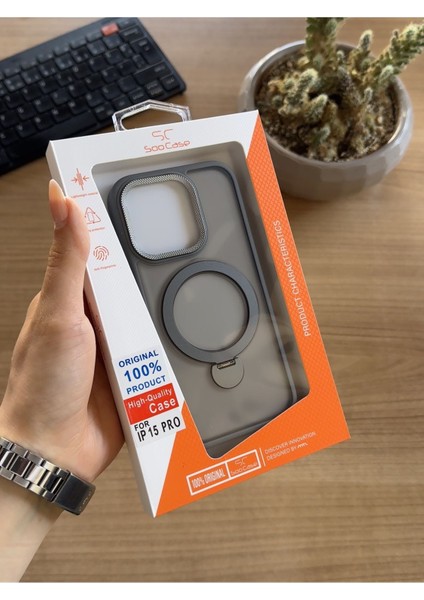 iPhone 15PRO Standlı ve Magsafe Kılıf SOOCASE622
