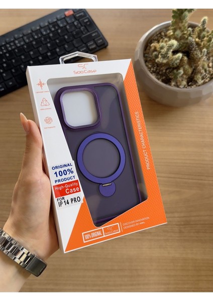 iPhone 14 Pro Standlı ve Magsafe Kılıf SOOCASE622