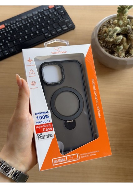 iPhone 12/12 Pro Standlı ve Magsafe Kılıf SOOCASE622