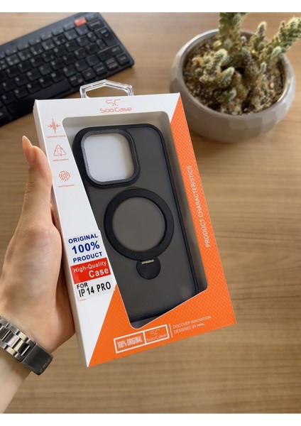 iPhone 14 Pro Standlı ve Magsafe Kılıf SOOCASE622